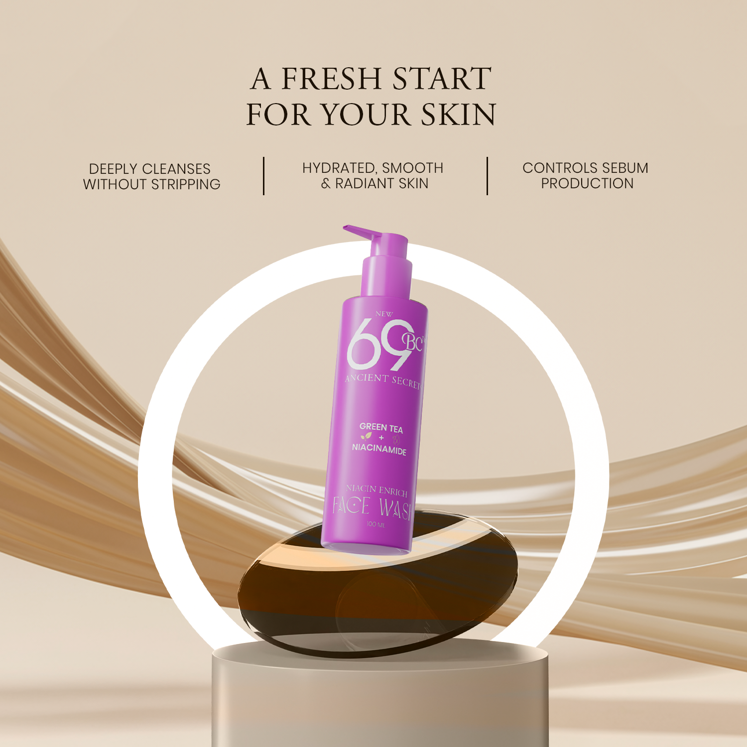 Green Tea + Niacinamide, Niacin Enrich Face Wash 100ml