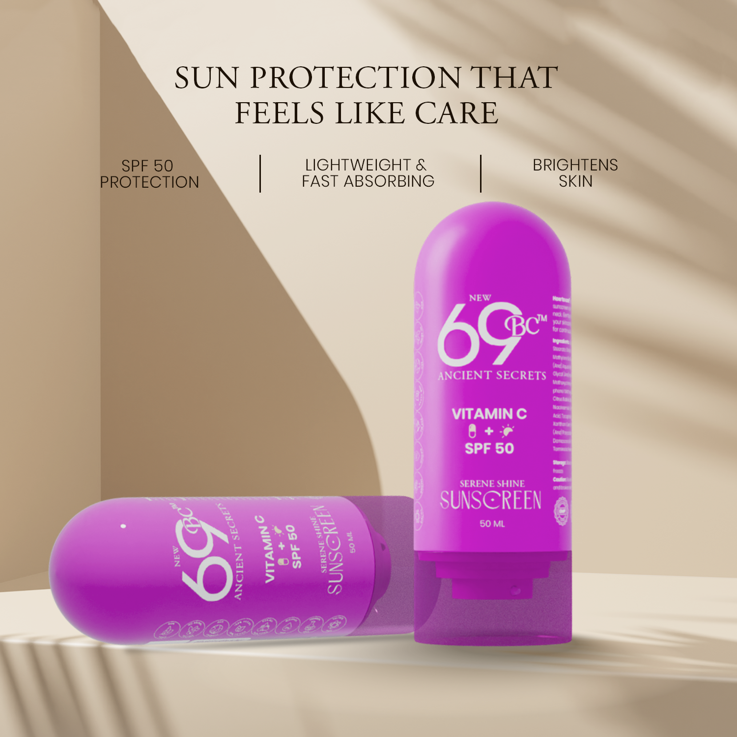 Vitamin C + SPF 50, Serene Shine Moisturizer 50ml