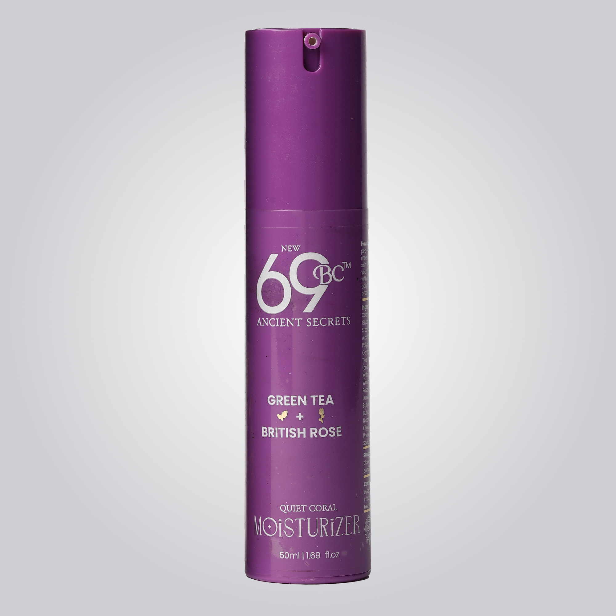 Lightweight and healthy skin moisturizer Green Tea with British Rose | 50ml