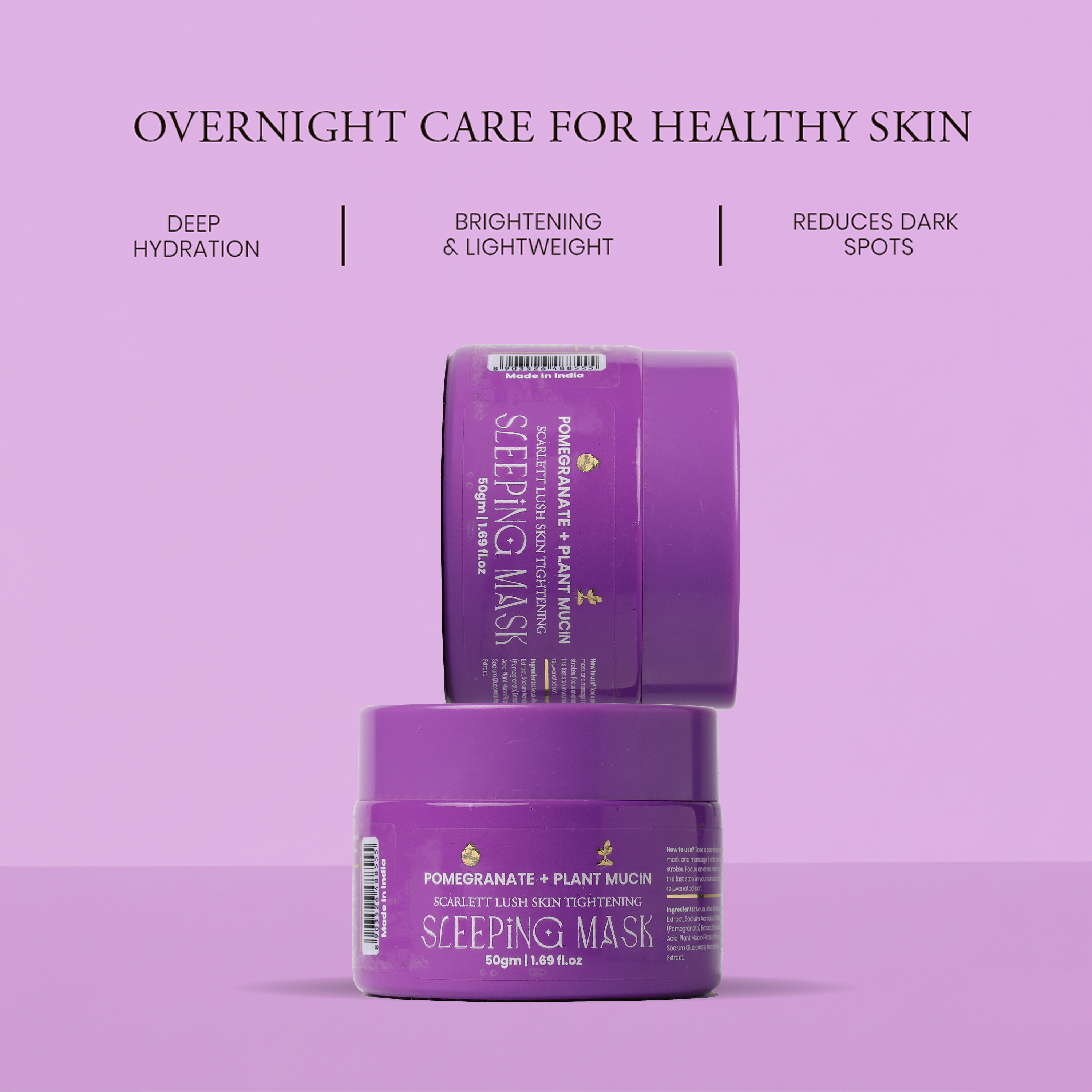 Pomegranate + Plant Mucin Scarlett Lush Skin Tightening Sleeping Mask 50 ml