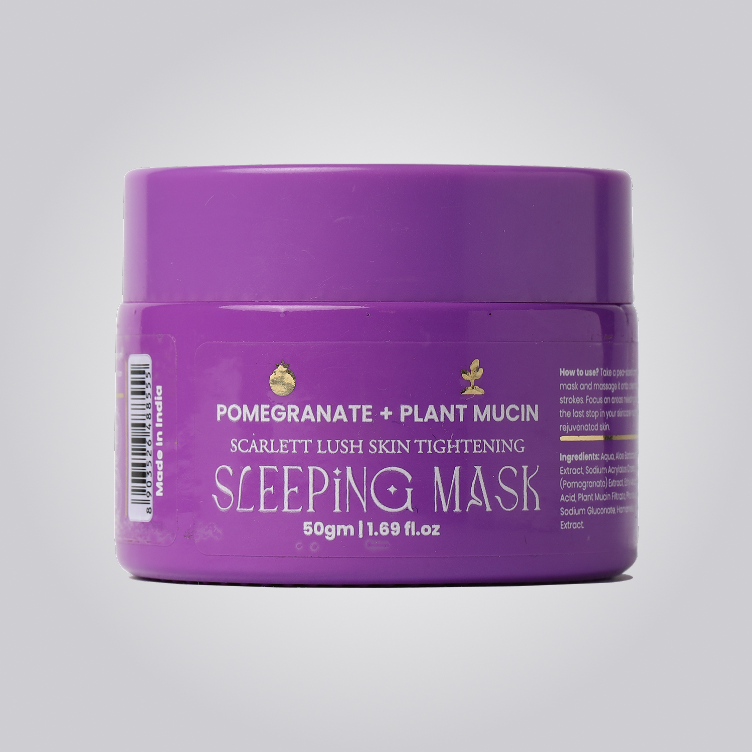 Pomegranate + Plant Mucin, Scarlett Lush Skin Tightening Sleeping Mask 50 ML