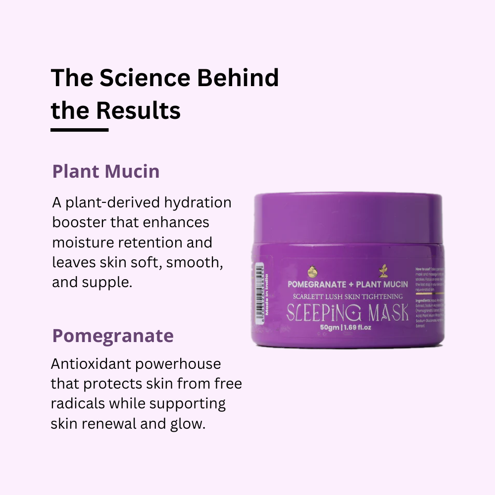 Pomegranate + Plant Mucin Scarlett Lush Sleeping Mask | 50ml